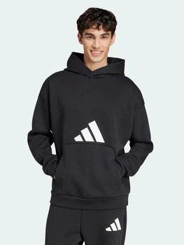 Худі оверсайз чоловіче Adidas Future Icons 3 Bar Logo JI8769 XL Чорне (4067891894558)