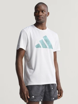 Футболка спортивна довга чоловіча Adidas Adi365 Running Essentials Brand Love JM5740 2XL Біла з принтом (4068808002707)
