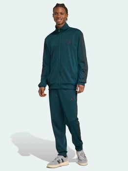 青緑の編み込みバスケットセット Спортивный костюм мужской Adidas Sportswear Basic 3-Stripes Tricot