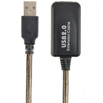 Кабель Cablexpert USB - USB V 2.0 (F/M), активный удлинитель, 5 м, черный (UAE-01-5M)