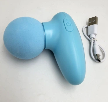 Массажер аккумуляторный мышечный ударный карманный от USB для вибрационного массажа 6 режимов Fascial Gun UKC голубой