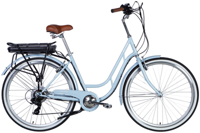Велосипед з електроприводом 28" ST Dorozhnik eRETRO Vbr FR рама-19" 36B 12.5А*г 500Вт світло-блакитний PANTONE 5435 C 2025