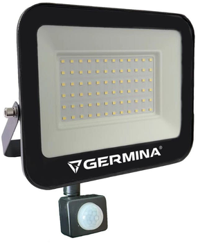Naświetlacz LED Germina GW-0104 z czujnikiem ruchu 50 W 5000 lm 6400 K Hera