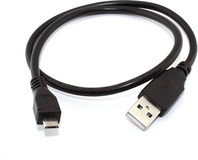 Kабель для зарядки USB - microUSB 0.3 м Black (17969)
