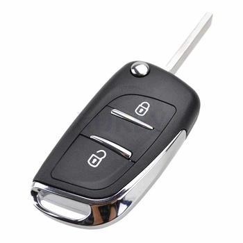 Корпус выкидного ключа Peugeot 207 307 308 407 Galakeys 2 кнопки батарейка на плате лезвие VA2 (01-39)