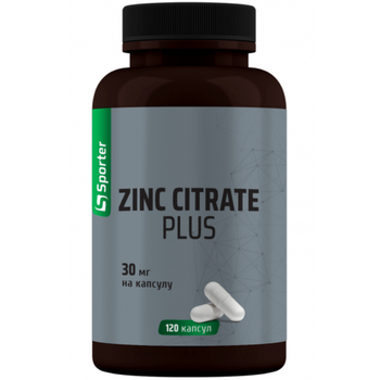 Цинк цитрат Sporter Zinc Citrate Plus 30 мг 120 капс