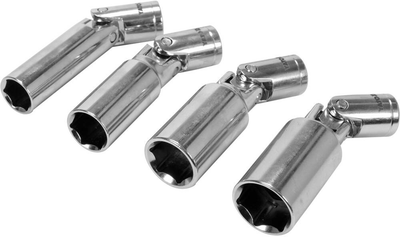Nasadki do świec zapłonowych z przegubowym napędem YATO 3/8" M14, 16, 18, 21 mm 4 szt. (YT-38520)