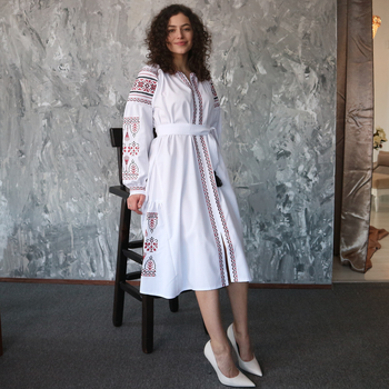 Вишита сукня Plumarii "Іветта" XS(40) Білий PJ-0063