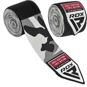 Бинты боксерские RDX для детей 2,5 м CAMO Grey(PP_6952F2FB8F83)