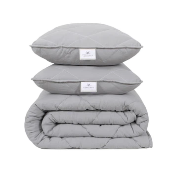 Набор одеяло с подушками Penelope Colors in Comfort gray серый евро (svt-2000022343480)