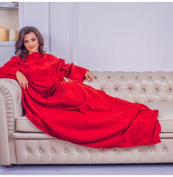 Плед с рукавами Snuggie красный