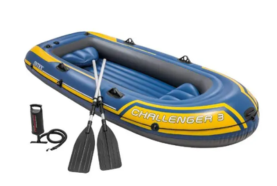 Лодка надувная Intex Challenger арт 68370 весла насос