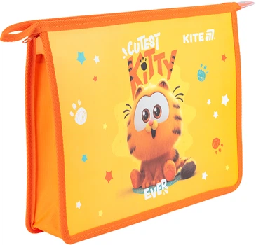 Папка на молнии Kite Garfield A4+ с расширением 6 см желтая 34х25см (GF25-428)