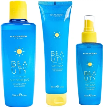 Солнцезащитный набор для волос - Emmebi Italia Beauty Experience Sun Set (shm/200ml + mask/150ml + spray/150ml) (1494105-30476342)