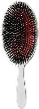 Щітка для волосся з натуральною щетиною середня, 22М, срібна - Janeke Silver Hairbrush (956916-28956116)
