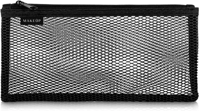 Дорожня косметичка, чорна "Black mesh" 22 х 10 см - MAKEUP (784871-28309898)