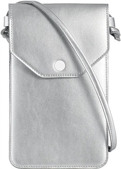 Чохол-сумка для телефону на ремінці, срібло "Cross" - MAKEUP Phone Case Crossbody Silver (840387-27056131)