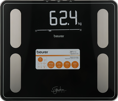 Диагностические весы стеклянные BF 410, черные - Beurer Signature Line Black (1036093-27236968)