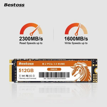 SSD диск Bestoss M.2 NVMe 2280 PCIe 3.0x4 512ГБ для ноутбуков и компьютеров (SSD 512Gb Bestoss GM228 M.2 NVMe 2280 PCIe 3.0x4)