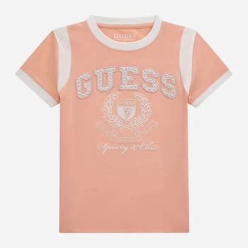 Детская футболка для девочки Guess 955098837 128 см Розовая (1159837444)