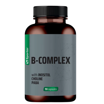 Комплекс вітамінів групи В Sporter Vitamin B Complex with Inositol Choline Paba 90 капс