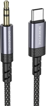 Аудиокабель Borofone BL24 Graceful digital audio conversion cable Type-C Metal Grey (6941991118982)