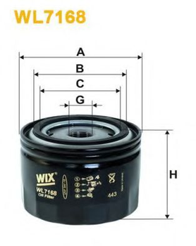 Фильтр масла WIX FILTERS 520/1 = WL7168 WIX Filters (WL7168)