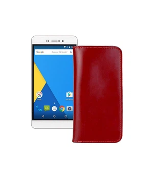 Портмоне з шкіри для телефону Bravis A505 Joy Plus Червоний