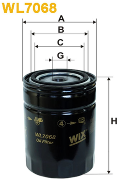 Масляный фильтр WIX Filters Multicar, Linde, Still, Zremb Gliwice, Aro, Audi, Seat, Volkswagen, Volvo (WL7068-10)