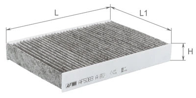 Фильтр салона Alpha Filter угольный NISSAN Qashqai II 14-, RENAULT Megane, Kadjar, Espace V 15-, Scenic IV 16- , Kangoo III 21-, 27277-4BU0A (AF5083)