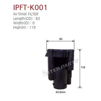 Фильтр топливный Interparts IPFT-K001