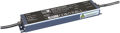 Блок живлення MW Power LED 24В/2.5A IP67 Ultra Thin High PFC (AFPY24-2501)