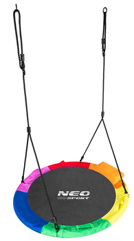 Huśtawka Neo-Sport Bocianie gniazdo Swingo 120 cm XXL Wielokolorowa (5903890617660)