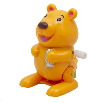 Игрушка заводная - медведь Aohua, 5 см, оранжевый, пластик (8083A