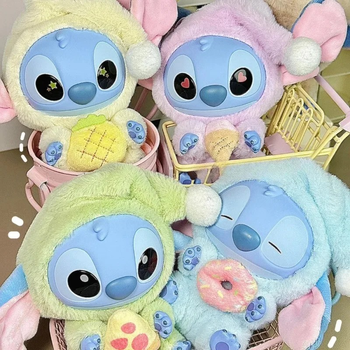 Игрушка сюрприз стич мягкая лабубу labubu stich eat something before sleep плюшевая детская фигурка лабуба брелок 15 см для детей 