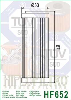 Фільтр оливний HIFLO FILTRO (HF652)