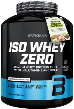 Сироватковий ізолят протеїну BioTechUSA Iso Whey Zero порошок 1816 г Black Biscuit (5999076263998)