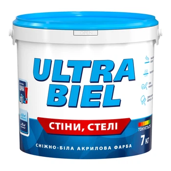 Краска интерьерная акриловая Sniezka Ultra Biel (Снежка Ультра Бель) снежно-белая 5 л