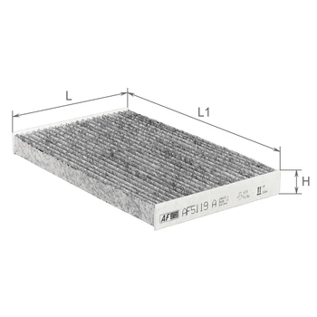 Фільтр салону Alpha filter Nissan Juke/Leaf/Cube 10- вугільний (AF5119a)