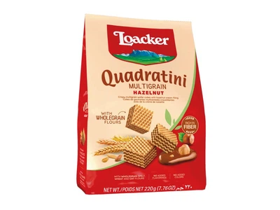 Вафли Loacker Quadratini Multigrain Hazelnut 220 г