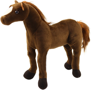 Maskotka-przytulanka Lean Toys Koń Ciemnobrązowy 40 x 37 cm 13914 (5905991033776)