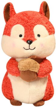 М'яка іграшка Lean Toys Білка з горішком Руда 25 см 22154 (5905991045106)
