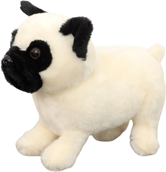 Maskotka-przytulanka Lean Toys Mops Biały 19 cm 22447 (5905991048039)