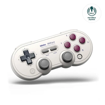 Беспроводной геймпад 8BitDo SN30 Pro Bluetooth Gamepad Gray Classic Edition с эффектом Холла для Windows 10, 11, Android, Steam Deck