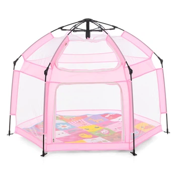 Дитячий манеж MR 1512 Powder Pink 146×127×110 см