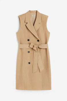 Платье H&M L бежевый 30061152722