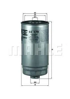 Фільтр паливний дизель 2,8 D Great Wall Hover MAHLE 1105110-E06 MAHLE (1105110E06MAHLE)