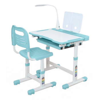 Парта Bambi M 5068-12 регул.высота, подставка для книги, лампа, светло-голубой