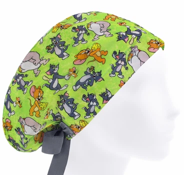 Медицинская шапочка женская HeadwearUniverse универсальная принт Том и Джери