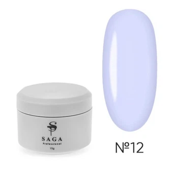 Гель для наращивания SAGA Professional Builder Gel Pastel Color 12 голубой, 15 мл